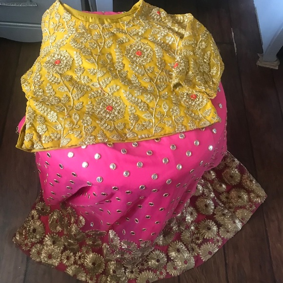 Pakistani Indian Formal Party Dress Choli, Sharara - Picture 5 of 6